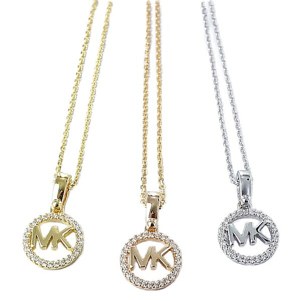 【選べる3カラー】MICHAEL KORS マイケルコース レディース 女性 パヴェ ネックレス ペンダント ゴールド シルバー キュービックジルコニア 鍵チャーム アクセサリー MKC1108AN