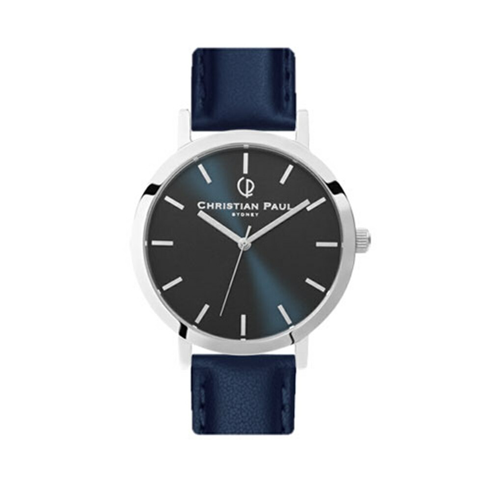 日本正規品 クリスチャンポール 腕時計 手表 誕生日 プレゼント レディース サンレイ 革ベルト ネイビー レザー 仕事用 おしゃれ かわいい ブランド 時計 結婚祝い 20代 30代 40代 女友達