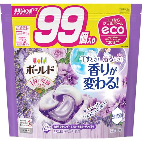 ジェルボール 4D 洗濯洗剤 ラベンダー&フローラルガーデン 詰め替え 99個大容量