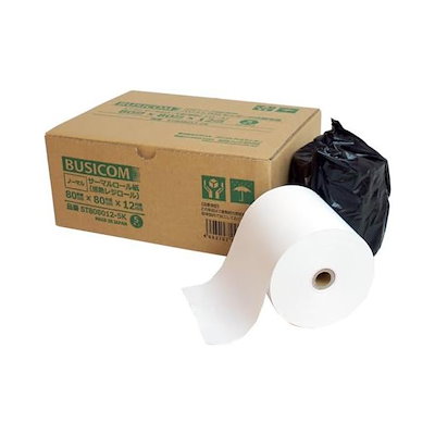 他サイト： ビジコム ST808012-5K 感熱ロール紙 感熱レジロール 幅80mm×外径80mm×内径12mm 5巻入 ノーマル紙の商品画像