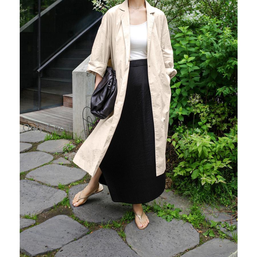 ロング ジャケット レディース 夏 薄手 ベージュ おしゃれ 無地 カジュアル リネン トレンチコート 長袖