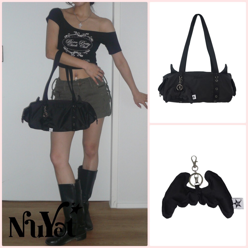 【Nuyet】Devil round boston bag _ Black