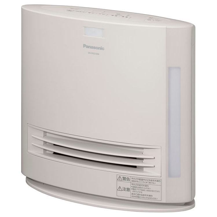 セラミックファンヒーター 加湿機能付き 暖房器具 風向可変ルーバータイマー入切 転倒OFFスイッチ切り忘れ防止 DS-FKS1206-C
