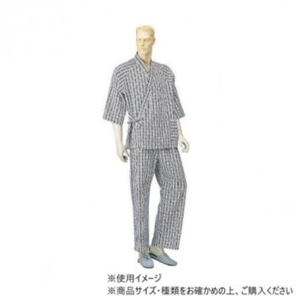 神戸生絲 紳士パジャマ型ねまき(ラグラン袖・おくつろ着)L No.32 コン 幾何柄 5,318円