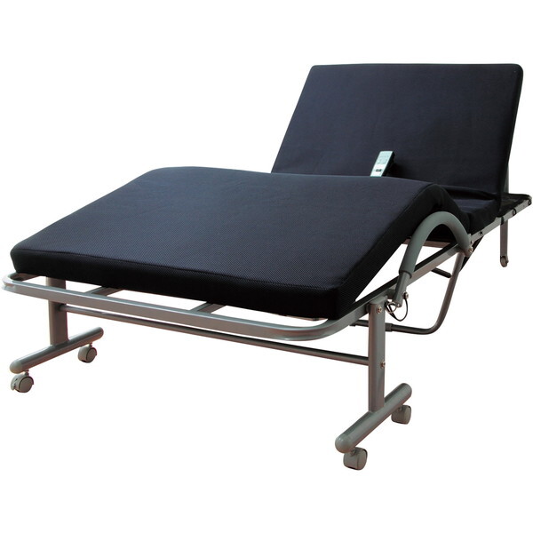 ファミリー・ライフ 立ち座り楽ちん低反発メッシュ仕様収納式電動リクライニングベッド セミダブル(04030) メーカー直送