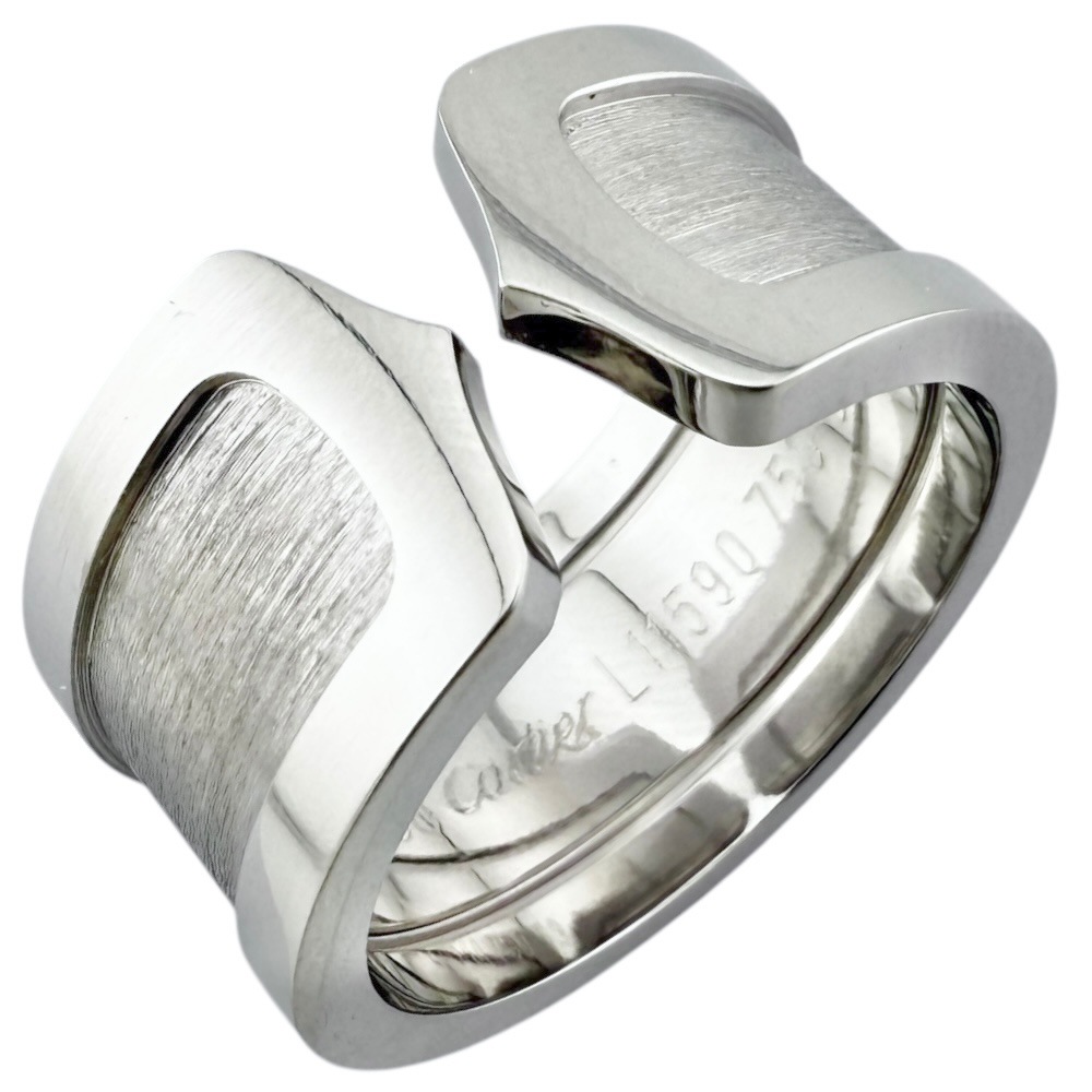カルティエ 2C リング 指輪 13号 18金 K18ホワイトゴールド CARTIER 中古 美品