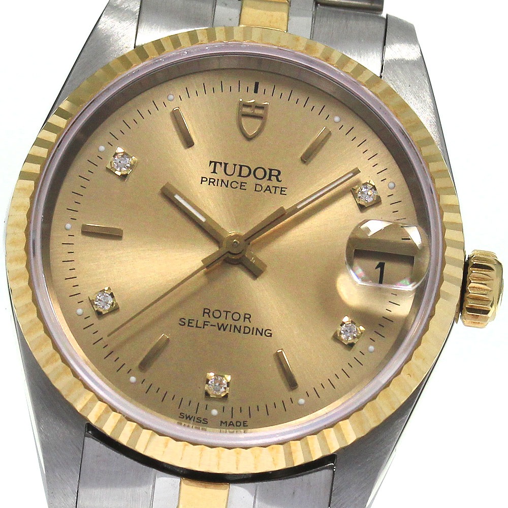 チュードル TUDOR 72033 プリンスデイト 5P YGコンビ cal.2824-2 自動巻き ボーイズ _800687【中古】