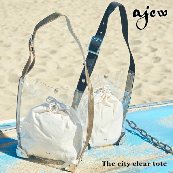 【即納】 エジュー ajew The city clear tote ザシティークリアトート バッグ aj01-026 ギフト_F【フリー】_black 11,242円