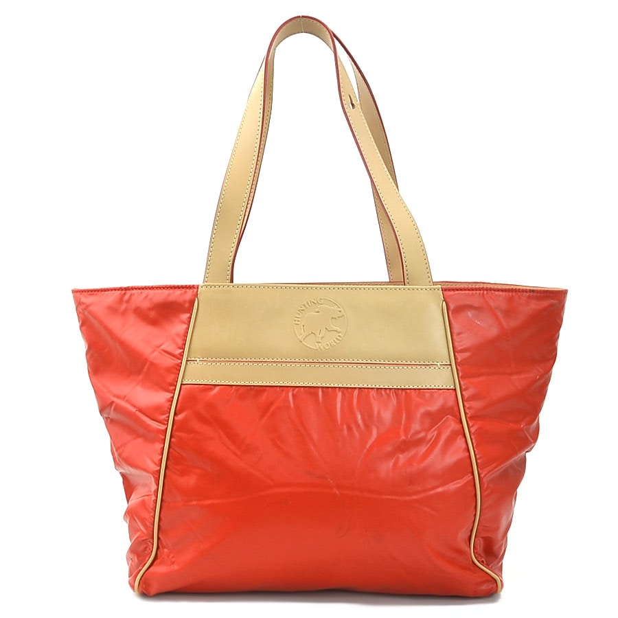 ハンティングワールド HUNTING WORLD ハンドバッグ バチュークロス/レザー レッド ユニセックス r10195g