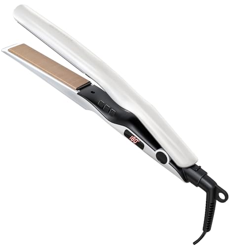 BAYATA ヘアアイロン シルクプロアイロン【瞬間水分蒸発しない100℃230℃マイナスイオン海外対応】ストレート カール 2WAY 27mm 14段階温度調節 アストレートナー 液晶温度表