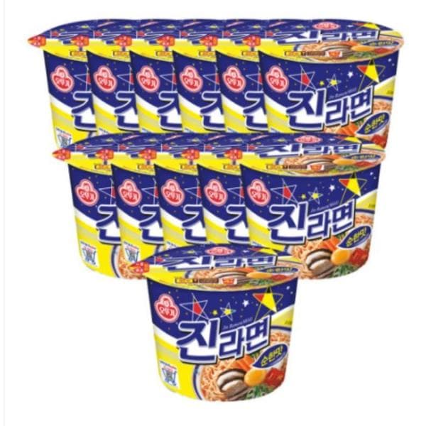 （NEW）オットゥギ ジンラーメン やさしい味 容器 カップラーメン 110g 12個 x 2個