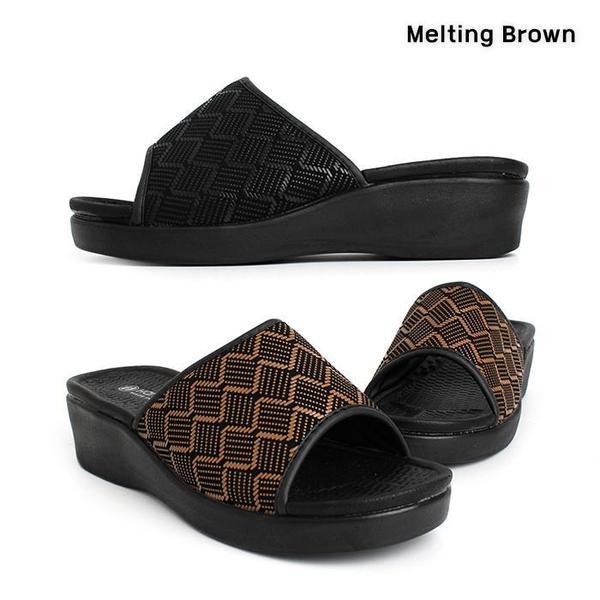 女性カジュアルシークレットヒールスリッパミドルヒール4cm