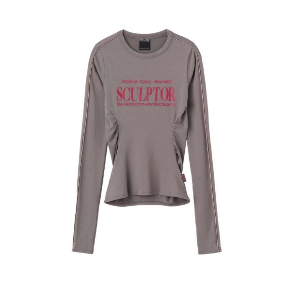スカルプター Sports Lettering LS Tee DGray SC23A232CH