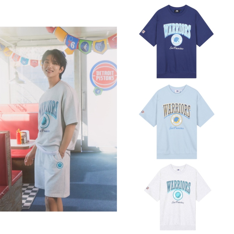 【NBAジョシュア 】SEVENTEEN　nba joshua半袖Tシャツ　半袖スウェットHARDWOOD TERRY SHORT-SLEEVED SWEATSHIRT 7,710円