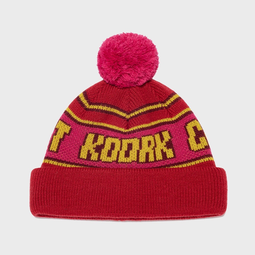 コダックアパレル カラーレスト ジャカードポンポビーニー PINK