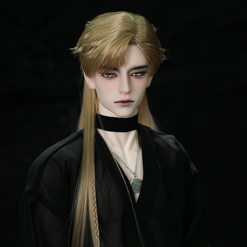 BJDドール用 ウィッグ スタイルあり ブラック ゴールド シルバー 小顔SD/SDサイズ人形用ウィッグ 手入れ