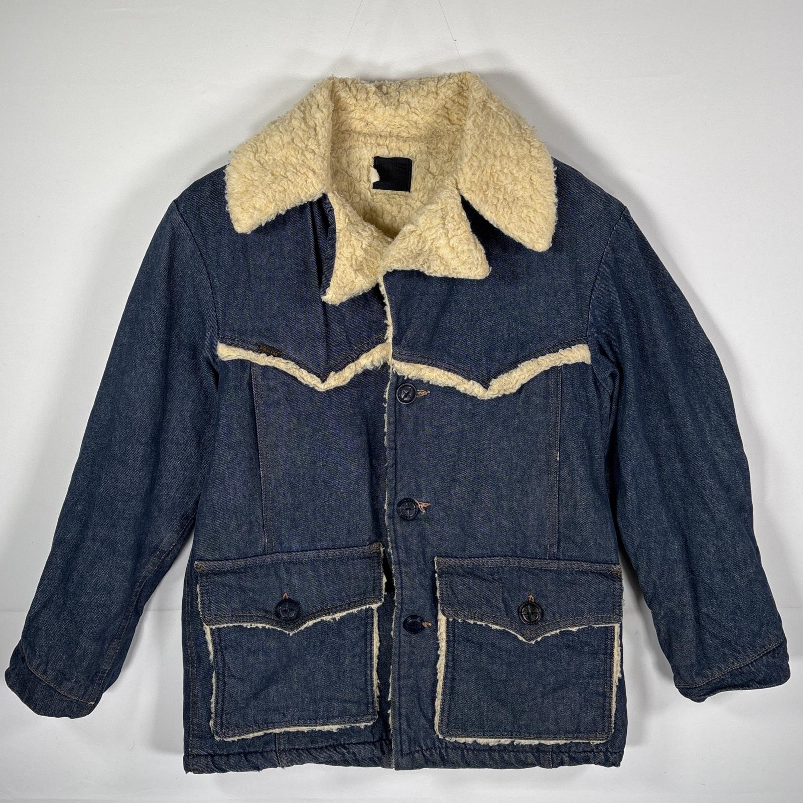 古着 70s/70年代 ヴィンテージ ローバックス デニム デニムジャケット デニムボアジャケット ブルー メンズ