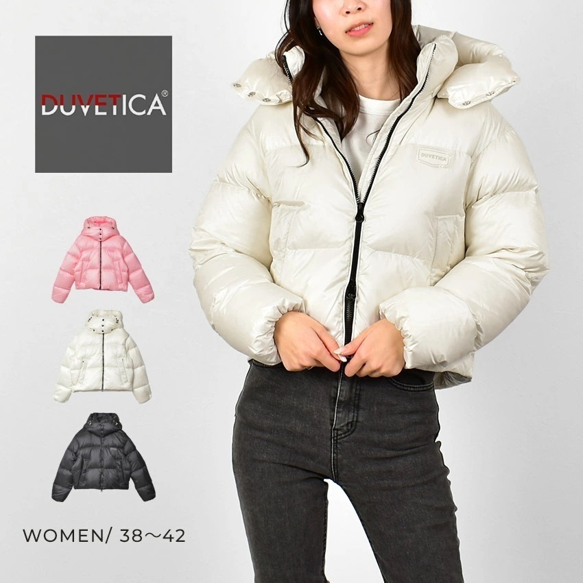 レディース アウター ダウン ジャケット ショート丈 フード付き フルジップ 上着 羽織り 防寒 温かい 暖かい 秋 冬 大人 DIADEMA VDDJ02026K0001 おしゃれ ブラン上品