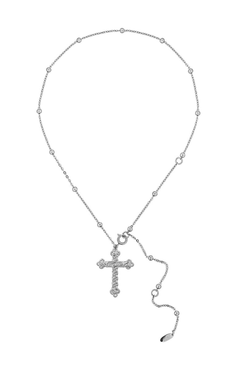 【SENTIMENTS】 NO.473 [SILVER] KNOT CROSS NECKLACE