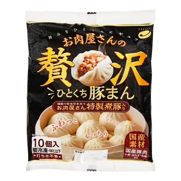 クリエイト お肉屋贅沢ひとくち豚まん 10個 x12 メーカー直送