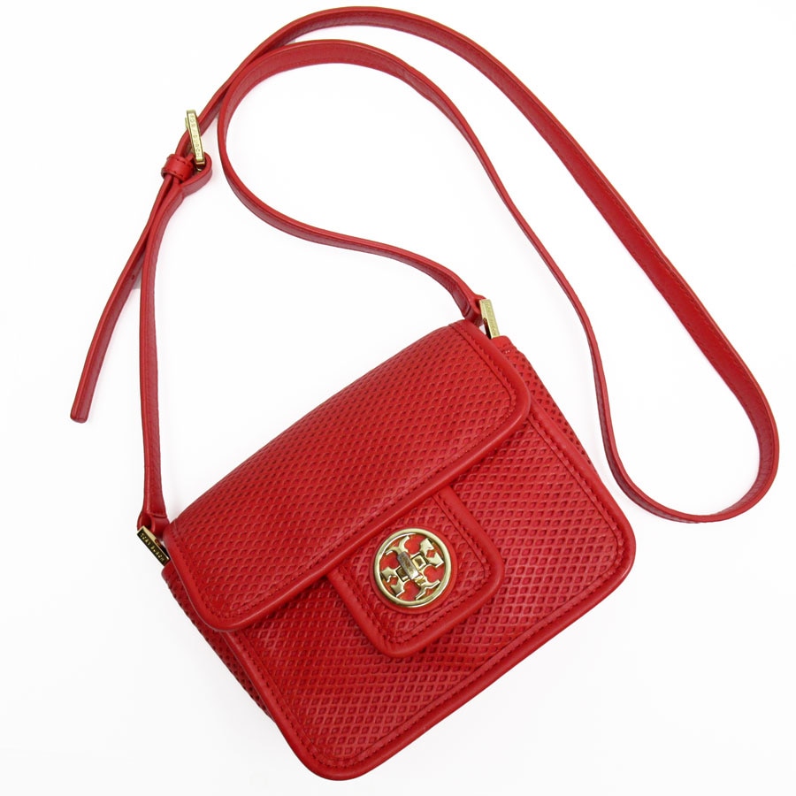 トリーバーチ Tory Burch 斜め掛けショルダーバッグ レザー レッド レディース t19369a