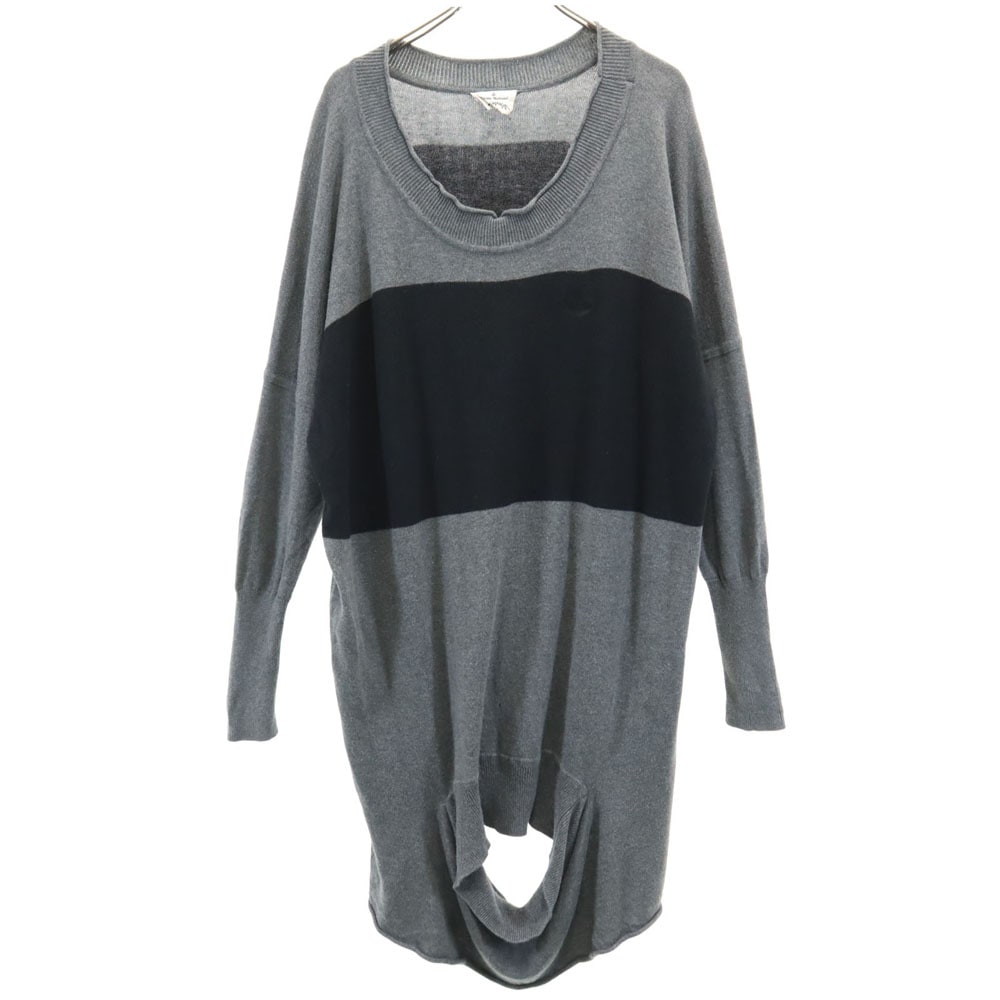 ヴィヴィアンウエストウッド アングロマニア 長袖 ニット ワンピース 38 グレー Vivienne Westwood ANGLOMANIA 変形 レディース 8,458円