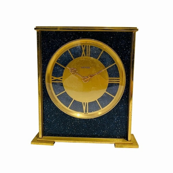 ルクソール 置き時計 ヴィンテージ 手巻き メンズ レディース 【中古】