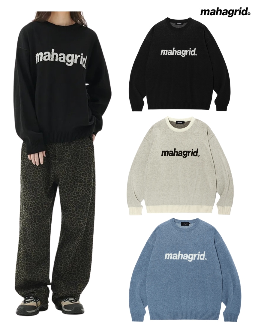 韓国限定 韓国人気 トレンド ファッション Straykids 着用 上衣 ユニセックス ニット BASIC LOGO SWEATER (3カラー)