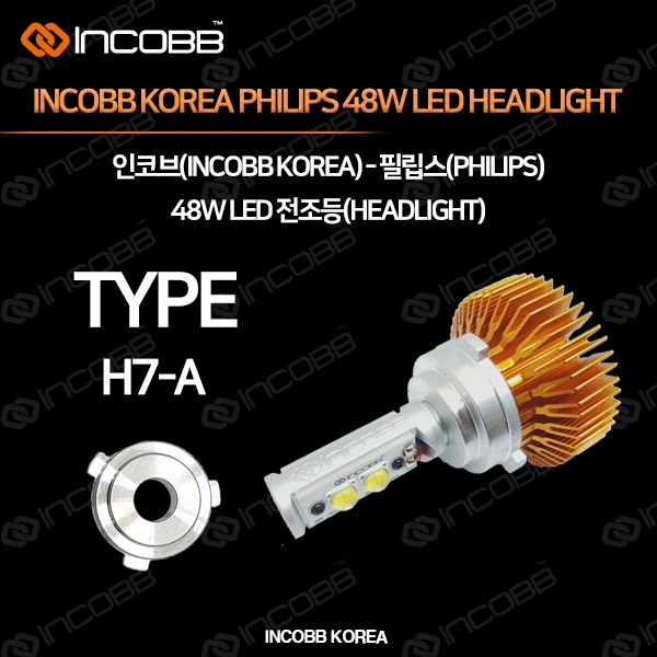 INCOBB KOREA PHILIPS 48W LED HEADLIGHT H7-A