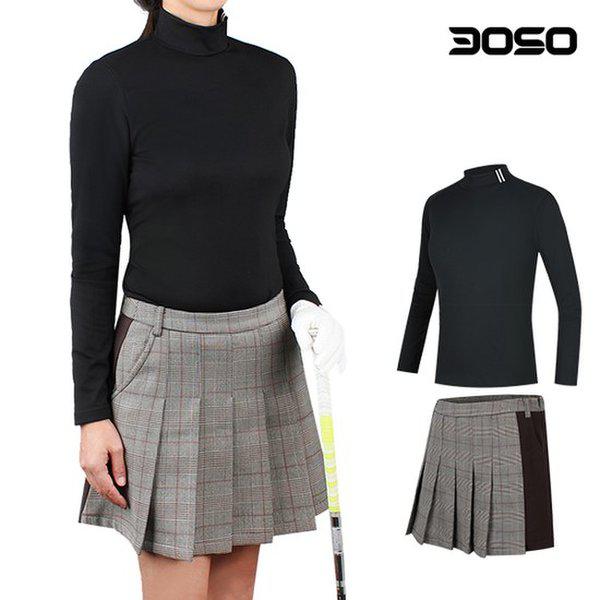 [] 女性ゴルフウェア 秋/冬 ゴルフTシャツ+ゴルフスカート セット/WLWGS
