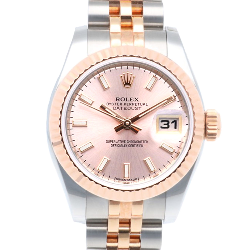 ロレックス デイトジャスト オイスターパーペチュアル 腕時計 ステンレススチール 179171 自動巻き 1年保証 ROLEX 中古