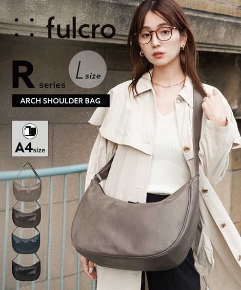 ショルダーバッグ fulcro フルクロ R ハーフムーン型ショルダーバッグ A4対応