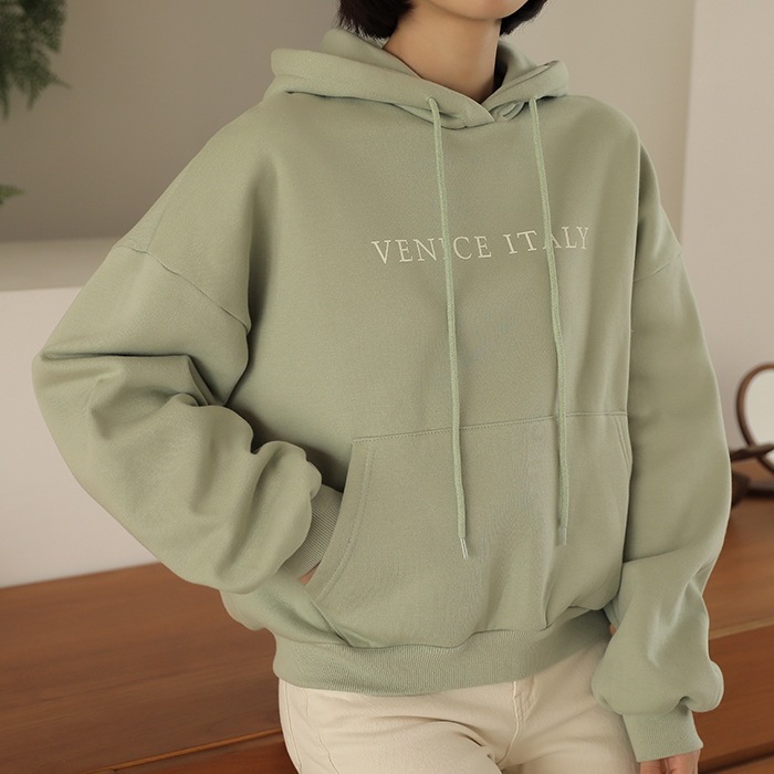 [韓国ファッション] 裏起毛 マフポケットパーカー 4,734円