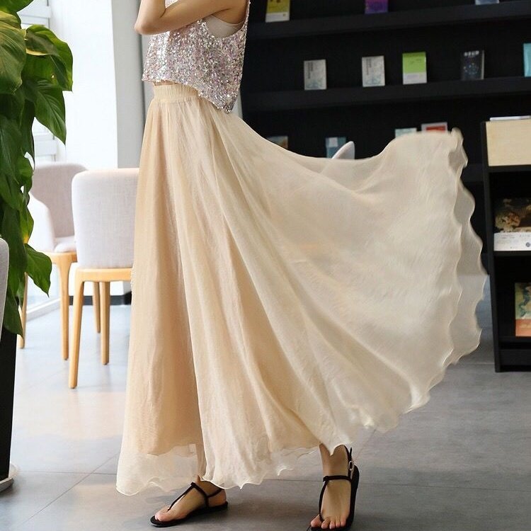 【送料無料】シャンパン ホワイト 白 XL L M S XS 体型カバー 旅行 お泊まり お出かけ 無地 エレガント シンプル きれいめ 透け感