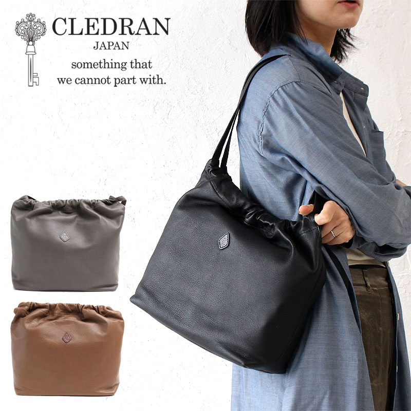 極美品◎日本製 CLEDRAN クレドラン レザー×キャンバス 帆布バッグ