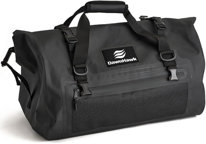 DAWNHAWK シートバッグ ドライバッグ ツーリング 防水 キャリアバッグ (グレー)