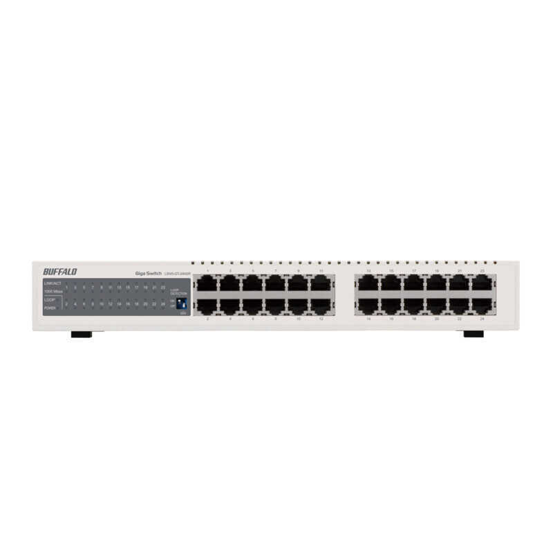 BUFFALO　Giga スイッチングHUB 金属筺体電源内蔵 24ポート　LSW5-GT-24NSR