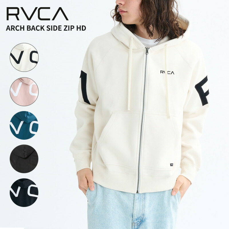 ルーカ メンズ スウェットパーカー RVCA メンズ ARCH BACK SIDE ZIP HD ジップパーカー 秋冬 トップス 2025年秋冬モデル BF042019