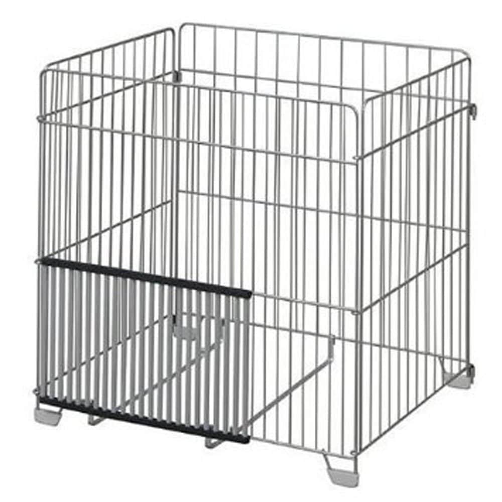 アイリスオーヤマ ファンヒーターガード 幅58×奥行50×高さ65cm シルバー FTE-580N