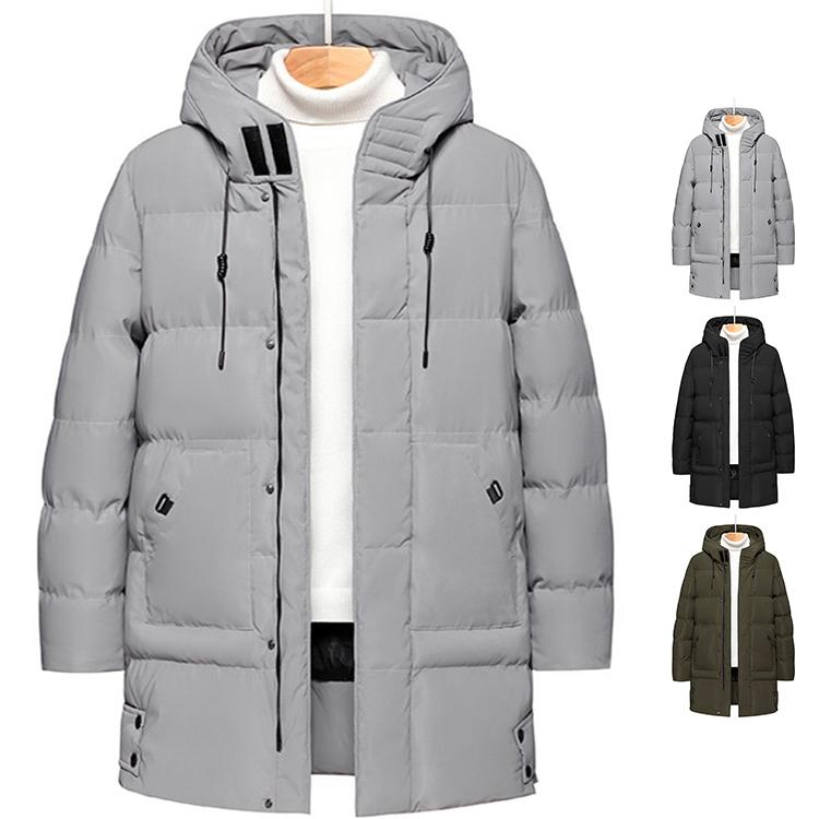 中綿ジャケット メンズ キルティング 中綿コート 厚手 ロングコート アウター フード脱着 冬物 防寒着