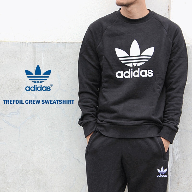 [adidas] ADIDAS ORIGINALS TREFOIL GREW #GLO の男性オリジナル長袖トレーナークローバークルーネックセーター(CW1235) 5,623円