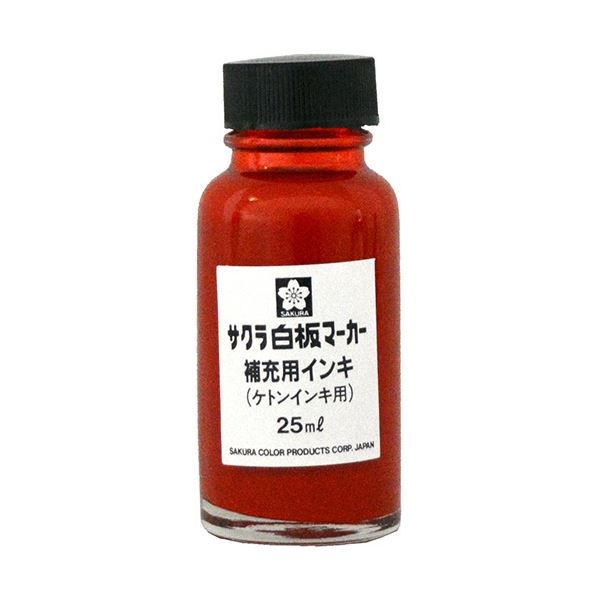 (まとめ) サクラクレパス 白板マーカー 補充インキ ケトンタイプ 25ml あか HWBKケトン#19 1個 (×30セット)