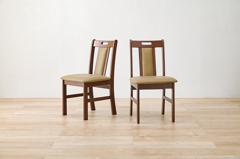 ダイニングチェア 椅子 2脚セット おしゃれ ソファ チェア いす イス 天然木 レザー 木製 座面高43cm