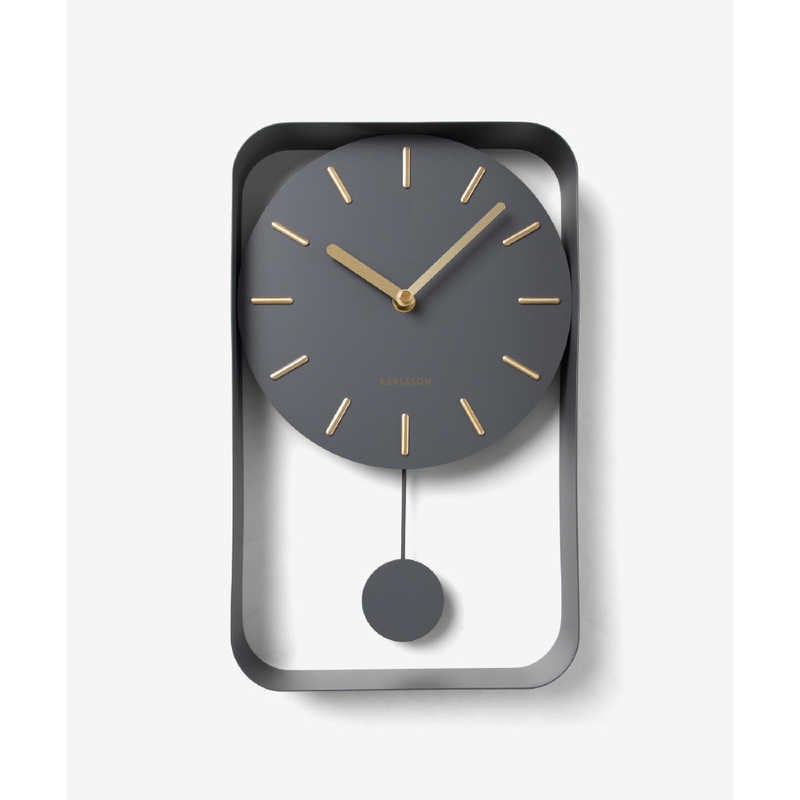 KARLSSON　カールソン 掛け時計 ウォールクロック Pendulum Charm Small グレー　KA5796GY