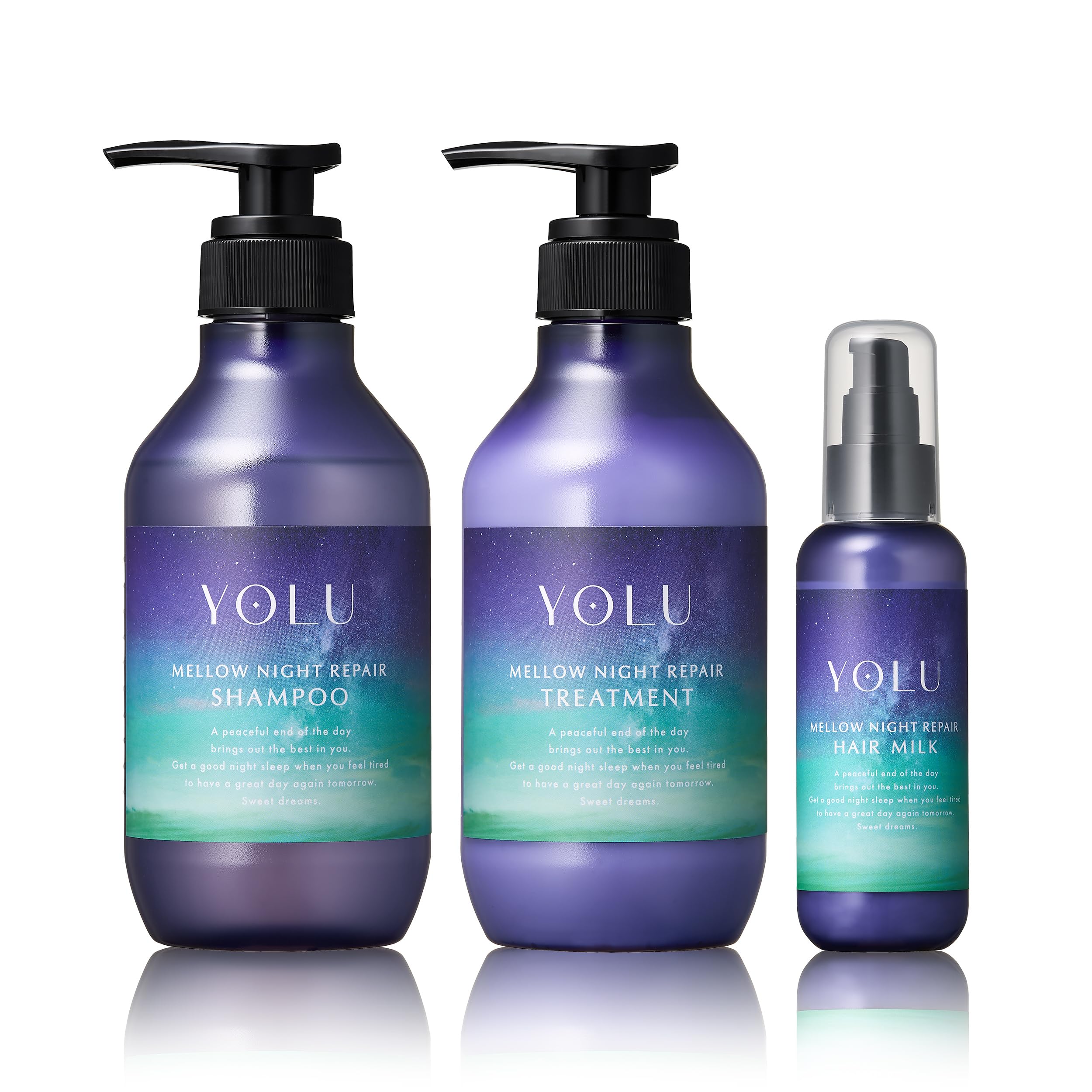 YOLU ヨル シャンプー トリートメント ヘアミルク 3点 セット メロウナイトリペア