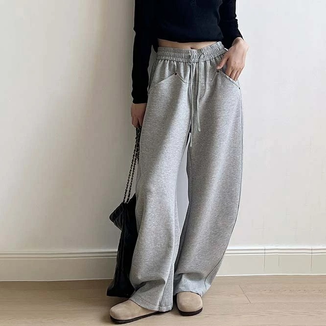 パンツ レディース スウェット ロング 秋 新作韓国風 着痩せ おしゃれ ボトムス 2色 8,028円