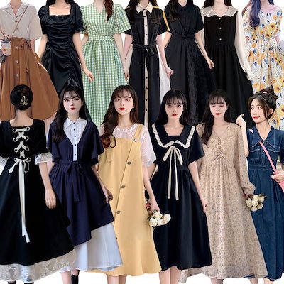 ワンピース1枚+1枚大きいサイズゆったりレディース