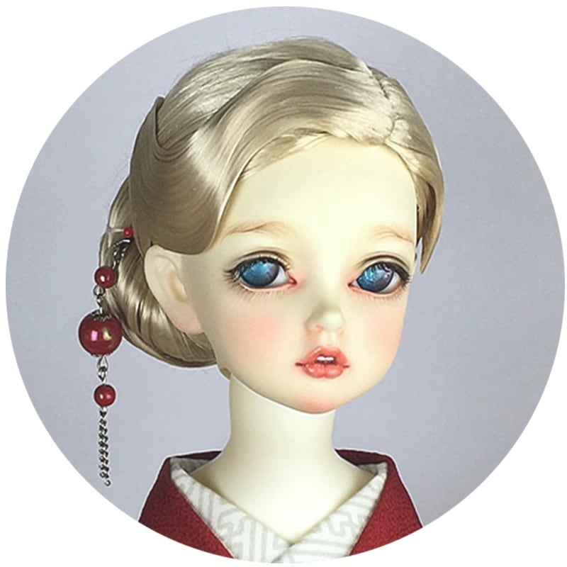 8色BJDドール用ウィッグ フィンガーウェーブ アレンジ 髪上げ SD/小顔SD/MSD人形用