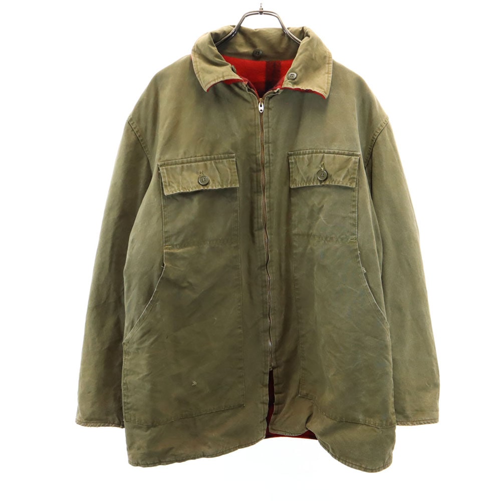 ファルコンブランド 50s 60s カナダ製 ヴィンテージ リバーシブル ハンティングジャケット オリーブ FALCON BRAND WOODS メンズジャンパー・ブルゾン