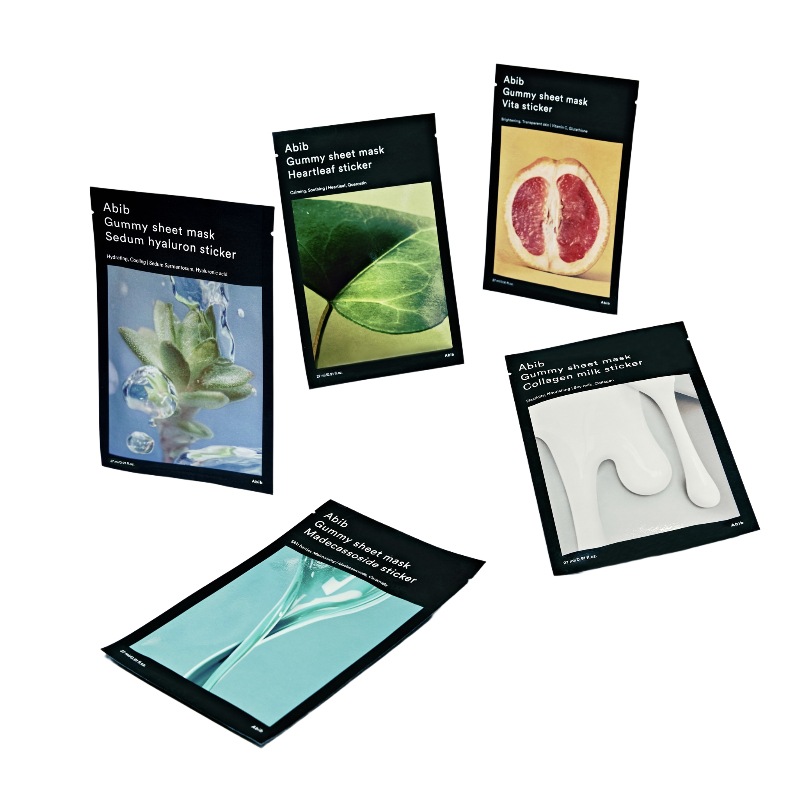 【10枚入り】 選べるシートマスクパック5種 / ガムシートマスク, 10枚(ドクダミ／水分草／マデカソサイド／コラーゲンミルク／ビタミンケア)